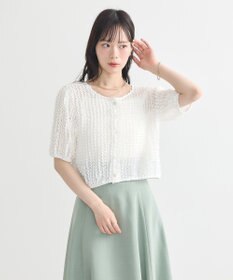 earth music&ecology ミニフリルカットレースアンサンブル