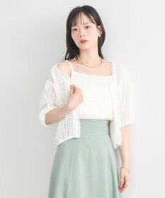 earth music&ecology ミニフリルカットレースアンサンブル