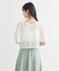 earth music&ecology ミニフリルカットレースアンサンブル