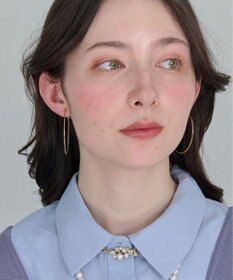 Phoebe ≪雑誌掲載商品≫ツイストラインフープイヤリング　ゴールド