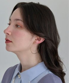 Phoebe ≪雑誌掲載商品≫ツイストラインフープイヤリング　ゴールド