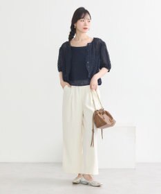 earth music&ecology ミニフリルカットレースアンサンブル