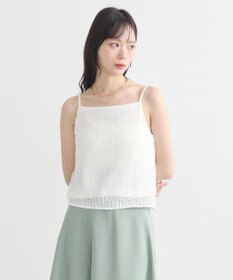 earth music&ecology ミニフリルカットレースアンサンブル