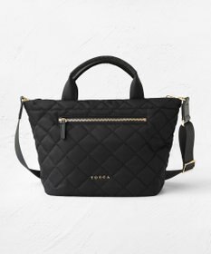 TOCCA TRACE PAVE FASTENER TOTE ナイロンキルトバッグ