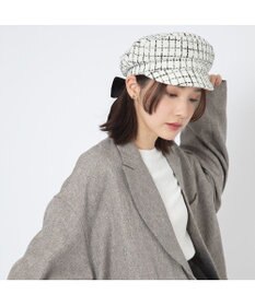 林八百吉商店 un chapeau ツイードマリンリボンキャス