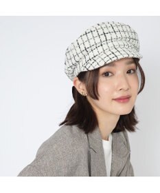 林八百吉商店 un chapeau ツイードマリンリボンキャス