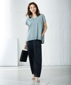 ICB 【洗える】 ガスコットンハイゲージ Vネックニット