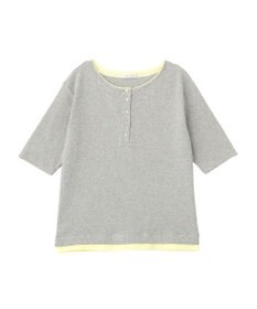 Green Parks 配色ヘンリーネック半袖プルオーバー
