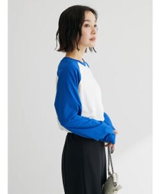 Green Parks シアーラグラン配色プルオーバー