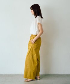 YECCA VECCA コットンイージー切替ワイドパンツ