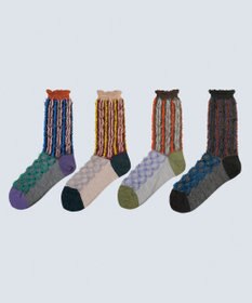 COQ BAMBI DOTS リバーシブルファーソックス