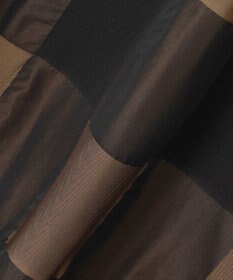 自由区 【洗える】ブロンズチェックジャガード ワンピース