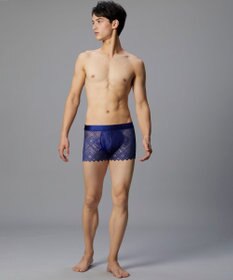 WACOAL MEN WACOAL MEN ボクサーパンツ 【レースボクサー】 フロント快適グラマラス 通気性(本体) 前閉じ 下着 メンズ WT3828 /ワコールメン