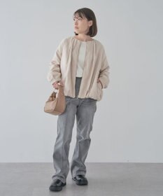 Green Parks ノーカラータックスウェード調ブルゾン