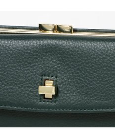 UNBILLION perche カラーコンビレザーかぶせ外がま口長財布