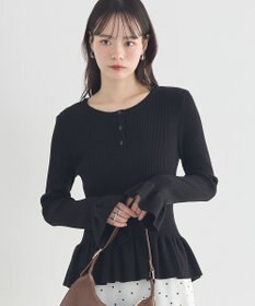 earth music&ecology ペプラムニットプルオーバー