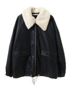 Green Parks ・ＥＬＥＮＣＡＲＥ　ＤＵＥフェイクレザーＺＩＰブルゾ