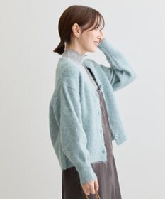Green Parks 毛ふきシャギーＶネックカーディガン