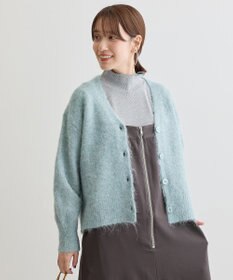 Green Parks 毛ふきシャギーＶネックカーディガン