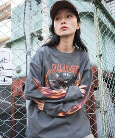 WEGO 【ユニセックス着用ITEM/MLサイズ展開】ヴィンテージライクグラフィックT（LS）
