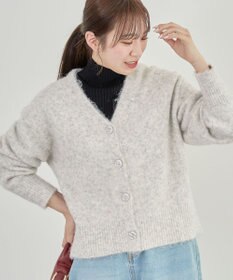 Green Parks 毛ふきシャギーＶネックカーディガン