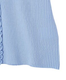 earth music&ecology ミニフリルポロカーディガン