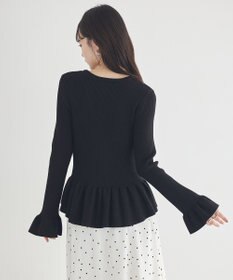 earth music&ecology ペプラムニットプルオーバー