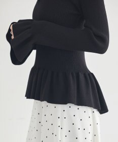 earth music&ecology ペプラムニットプルオーバー