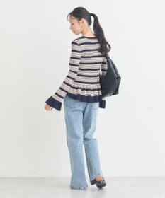 earth music&ecology ペプラムニットプルオーバー