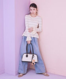 earth music&ecology ペプラムニットプルオーバー