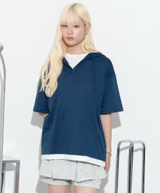 WEGO 【ユニセックス着用ITEM】フェイクレイヤードTパーカー