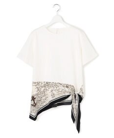 23区 S 【先行予約】スカーフコンビジャージー ウエストデザイン カットソー