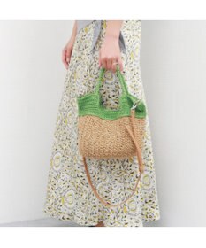 UNBILLION カシュカシュ cachecache / 切り替え編みクロッシェ2wayミニトート