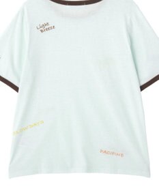 AMERICAN HOLIC ランダムロゴ刺繍リンガーTシャツ