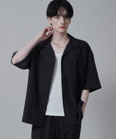 WEGO 【ユニセックス着用アイテム/手洗い可/SETUP可】リネンレーヨンオープンカラーシャツ（S）