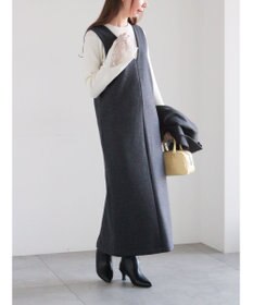 Te chichi ウール混ジャージージャンパースカート