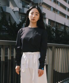 SHARE PARK LADIES 【UNISEX】吸水速乾 ショルダーロゴロングスリーブTシャツ（S・Mサイズ）