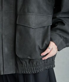 WEGO 【ユニセックス着用ITEM】エコレザー2WAYフライトジャケット