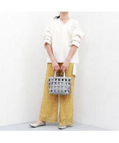 UNBILLION ペルケ perche / テープ透かし格子トートバッグS