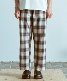 WEGO 【ウエストゴム】オンブレチェックイージーパンツ