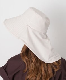 MOONBAT 【遮光100％/遮熱/UVカット】PAUL&JOE ACCESSOIRES(ポール&ジョー）後ろ垂れ 広つばハット 帽子 サイズ調整可能 手洗い可能