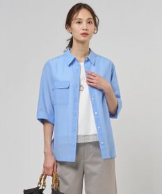 J.PRESS LADIES リネンシアースラブ シャツ ブラウス ブルー系