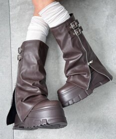 WEGO クシュクシュ切替リブニーハイソックス