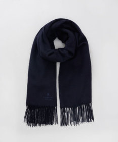 AURORA 【 LANVIN COLLECTION（ランバン コレクション） 】 カシミヤ刺しゅう入り無地ストール（幅70cm)