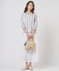 J.PRESS LADIES リネンMIX ストライプ スッキパー ブラウス