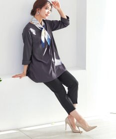 Tiaclasse 【洗える】センタープレス テーパードパンツ