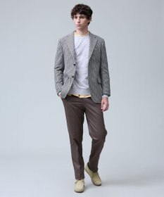 J.PRESS MEN 洗練されたシルエットと機能美【ストレッチ】トリコチン ステムテーパードパンツ