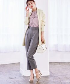 Tiaclasse 【洗える】センタープレス テーパードパンツ