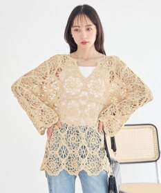 earth music&ecology クロシェ風プルオーバー