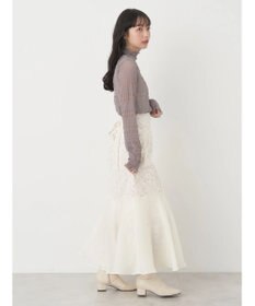 earth music&ecology ジャガードシャーリングシアートップス